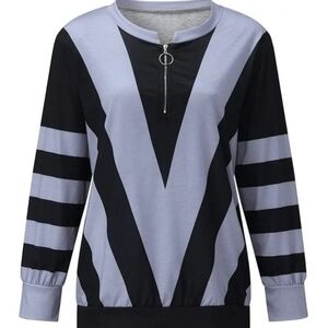 X2 - Stripped 1/4 Zip Shirt Large